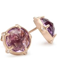 Alberian & Aulde "Morning Star" Amethyst Quintet Stud Earrings