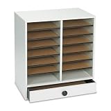 Adjustable Wood Literature Organizers, 14 Comp, Gray