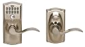 Schlage FE595VCAM619ACC Camelot Keypad Entry Lever Door Lock, Satin Nickel