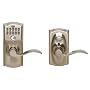 Schlage FE595VCAM619ACC Camelot Keypad Entry Lever Door Lock, Satin Nickel