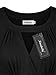 Ninedaily Women Tops Short Sleeves Fluted Collar Draped Summer Blouse Black