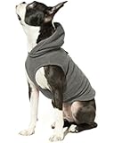 Gooby Every Day Fleece Cold Weather Dog Vest with Hoodie for Small Dogs, Gray, X-Small