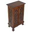 Handmade Asian Furniture - 32" Chinese Dragons Storage Cabinet / End Table - Rich Dark Finish