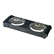 Continental CE23319 BURNER DOUBLE 1500-WATT THERMOSTAT BLACK