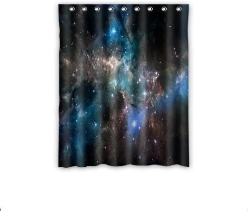 Shading Blackout Thermal Insulation Window Curtains Custom Universe Galaxy Beautiful Space Galaxies Nebula Window Window Curtain 52" x 63" Inch - 1 Piece