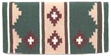 Mayatex Saddle Blanket - Wool Pony Apache - Forest Green, Sand and Marroon