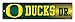 NCAA Oregon Ducks 16-Inch Plastic Street Sign Décor