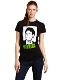 FEA Merchandising Women's Charlie Sheen Winning Shirt with Green Logo, Black, X-Large