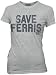Ferris Bueller's Day Off Classic Comedy Movie Save Ferris Heather Grey Juniors T-shirt, Juniors Small