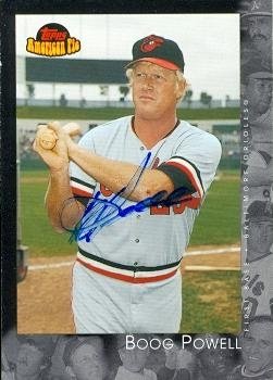 Boog Powell Autographed/Hand Signed Baseball Card (Baltimore Orioles) 2001 Topps American Pie #12