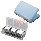 Blue Soft Silicone Skin Case Cover + Game Card Case (Clear) Holder Box for Nintendo DS Lite NDSL