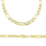 14k Solid Yellow Gold Figaro Gucci Bracelet 4mm 7.5