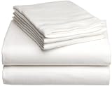 Pike Street 135-Gram Solid Flannel Queen Sheet Set, Snow