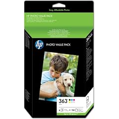 HP Q7966EE 363 Glossy Photo Paper Inkjet 250g/m2 100 x 150 mm 150 Blatt Multipack + Ink cartridge colour