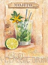 Eurographics SSV1127 Sonia Svenson, Mojito 18 x 24 cm, Hochwertiger Kunstdruck - cocktails