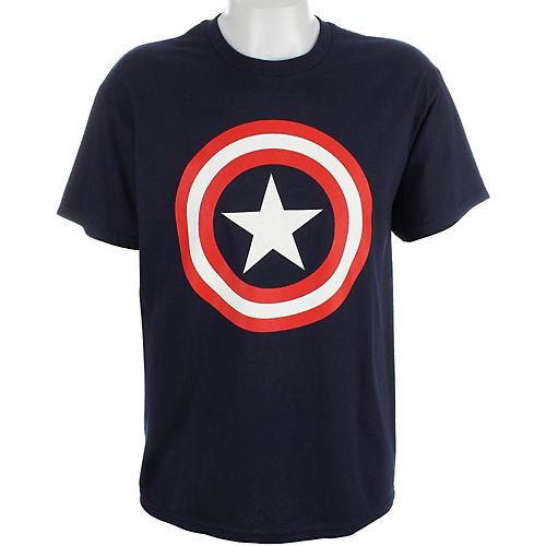  Captain America 80's Captain Shield Logo Men's T-Shirt