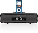 iLive ISP209B Portable Speaker System with Alarm Clock and Dock for iPod and iPhone (Black)