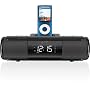 iLive ISP209B Portable Speaker System with Alarm Clock and Dock for iPod and iPhone (Black)