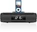 iLive ISP209B Portable Speaker System with Alarm Clock and Dock for iPod and iPhone (Black)
