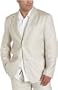 Cubavera Men's Two Button Linen Rayon Herringbone Jacket,Natural,Large