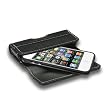 NEW!! QuickFlipCase for iPhone 4 and new iPhone 4S, Apple Bumper Edition, Grantwood Technology's Premium Leather Horizontal Flip Case (Black)