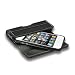 NEW!! QuickFlipCase for iPhone 4 and new iPhone 4S, Apple Bumper Edition, Grantwood Technology's Premium Leather Horizontal Flip Case (Black)