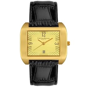 Christian Bernard Men's Intimate Collection Black Leather Watch #IT3591FNN