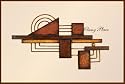 34" Modern Geometric Metal Wall D&Eacute;Cor