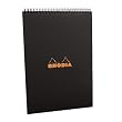 Rhodia Classic Black Wirebound Lined Pad 8" x 12" (#18)