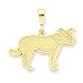 14k Border Collie Pendant