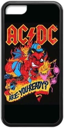 Heavy Metal Music Band ACDC Case For iPhone 5C Case ( Laser Technology )Black 100% TPU iPhone Case