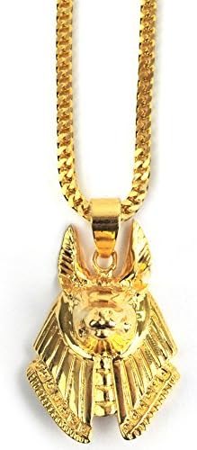 The Gold Gods Anubis 18K Gold Plated Necklace 28"