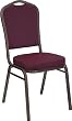 Hercules&trade; Series Crown Back Banquet Chair with Goldvein Frame and Burgundy Patterned Fabric [HF-C01-T18-BURG-GG]