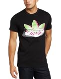adidas Mens Sneaker Trefoil Tee , Black, X Large