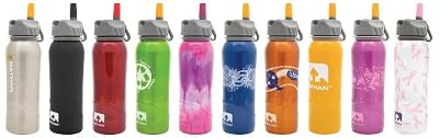 Nathan Stainless Steel 700 mL Flip Straw Bottle