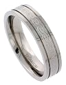 Titanium 6 mm (1/4") Flat Comfort Fit Band with Etched Celtic Knot work and Raised Edges