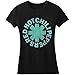 Red Hot Chili Peppers Women's Aqua Asterisk Girls Jr Black