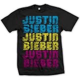 JUSTIN BIEBER SHIRTS - EXCLUSIVE - JUSTIN BIEBER RAINBOW T-SHIRT! BEST PRICE!