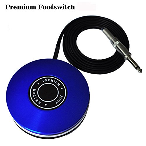 TRUE STARÂ® Premium Blue 360 Round Design Tattoo Foot Pedal Switch Supply TFS25-BE#