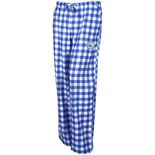 Philadelphia 76ers Ladies Royal Blue-White Paramount Plaid Pajama Pants (Medium)