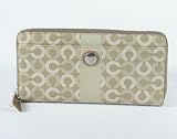 NEW AUTHENTIC COACH WAVERLY OP ART SIGNATURE ACCORDIAN ZIP WALLET