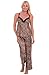 Del Rossa Women's Satin Cami Top with Lace Trim Pajama Set with Pants