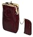 Womens EelSkin Cigarette Lighter Holder Wallet Burgundy