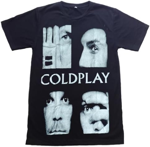 TFM Men's Coldplay Rock T-Shirt M Black