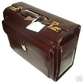 Mancini Burgundy Lawyer/litigator Leather Catalogue Briefcase