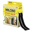 Sticky-Back Hook & Loop Fastener Tape with Dispenser, 3/4" x 15-ft. Roll, Black