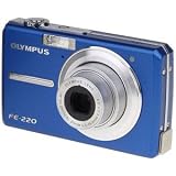 Olympus FE-220 Blue 7.1 MP Digital Camera w/ 3x Optical Zoom & Image Stabilization