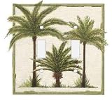 West Palm Trees Double Switchplate