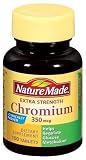 Nature Made Chromium Extra Strength, 350 mcg, 100 Tablets (Pack of 3)