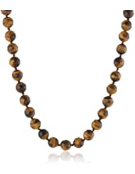 Faceted Gemstone Accented with Sterling Silver Beads Stretch Bracelet, 8"